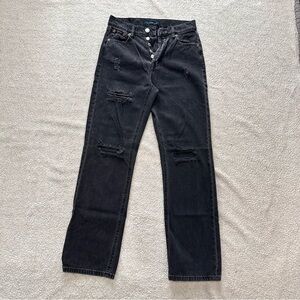 Aeropostale Black Distressed Women Jeans